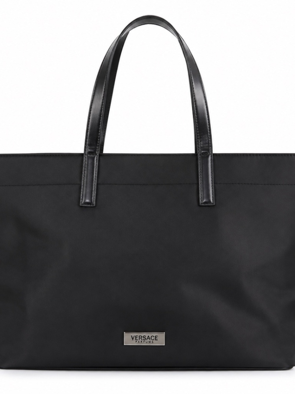 Versace Parfums Large Black Tote Bag